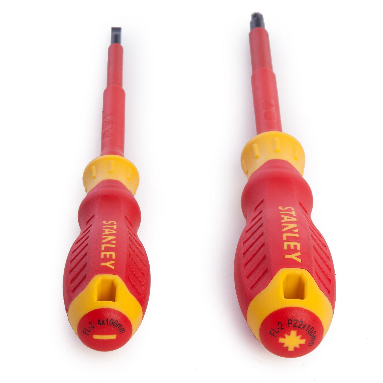 Stanley VDE Insulated Screwdriver Set 2 Piece PZ2 & Slotted 4.0mm STHT60030-0
