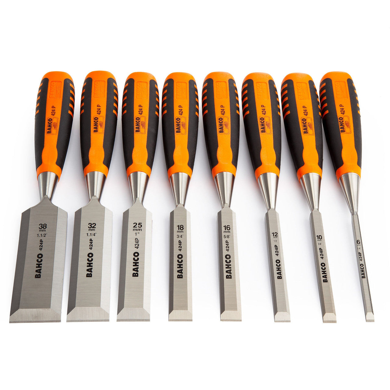 Bahco Bevel Edge Wood Chisel Set 8 Piece in Wooden Box 424P-S8-EUR