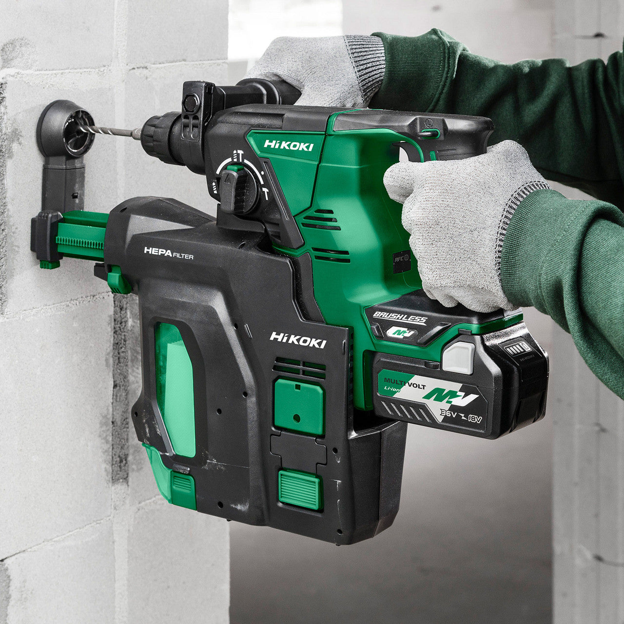 HiKOKI 36V Brushless SDS Plus Rotary Hammer Drill MultiVolt Body Only DH36DPBJ3Z