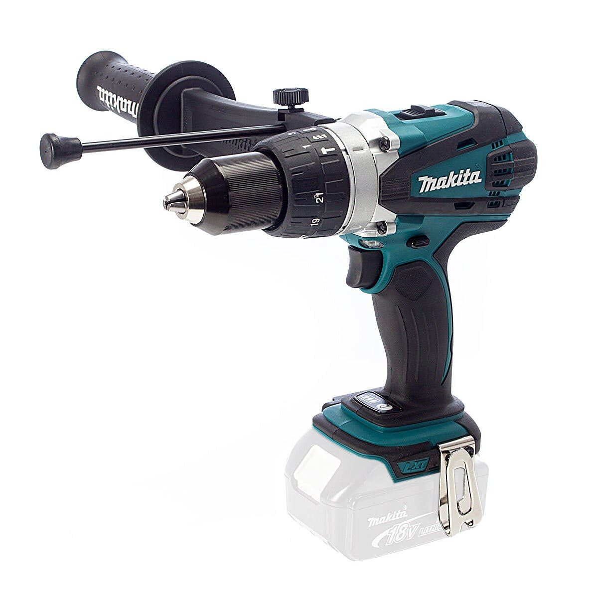 Makita Compact 18V LXT Combi Drill Body Only Keyless Chuck & Job Light DHP458Z
