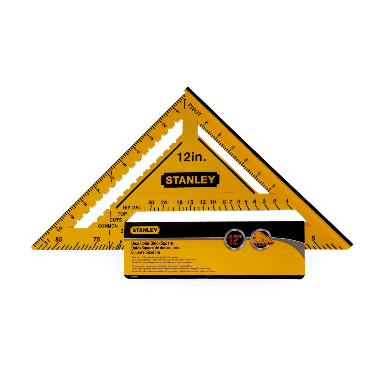 Stanley Dual Colour Quick Square 12" Large Base Thick ABS Plastic Body STHT46011