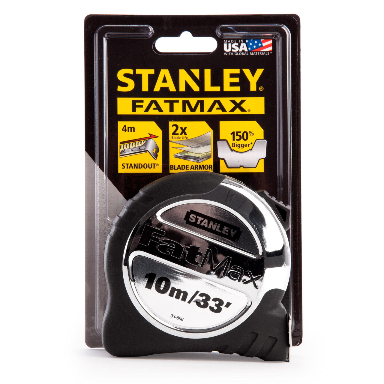 Stanley FatMax Xtreme Metric Imperial Tape Measure with Blade Armor 10m 5-33-896