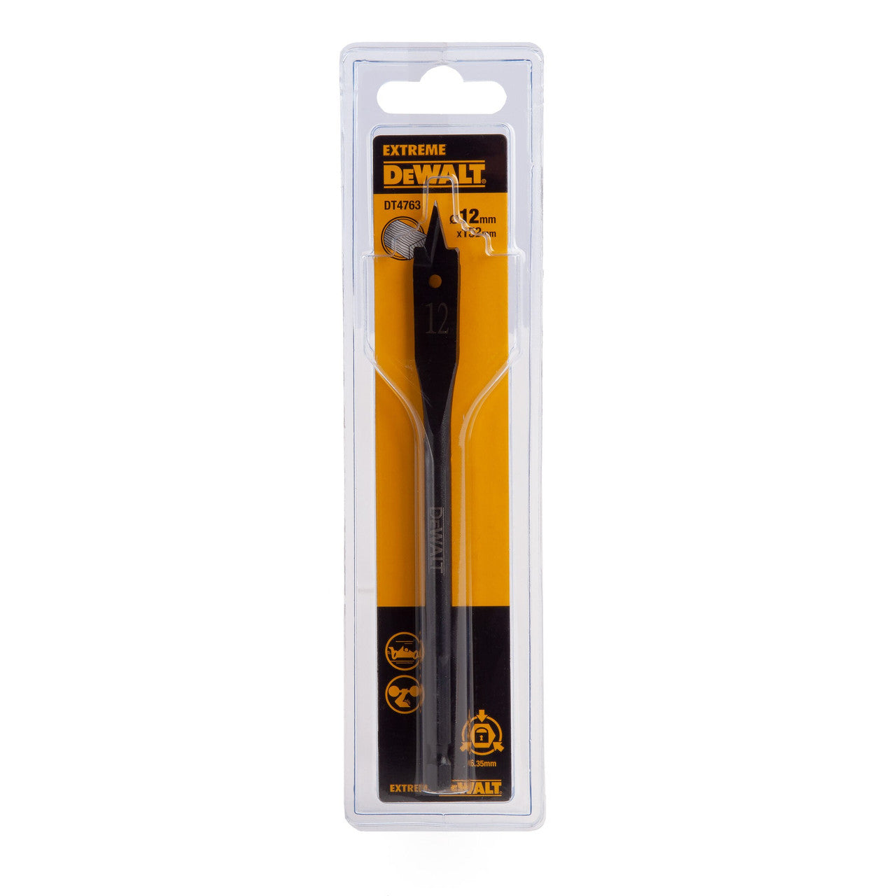 Dewalt Extreme Impact Flat Wood Drill Bit 12 x 152mm DT4763