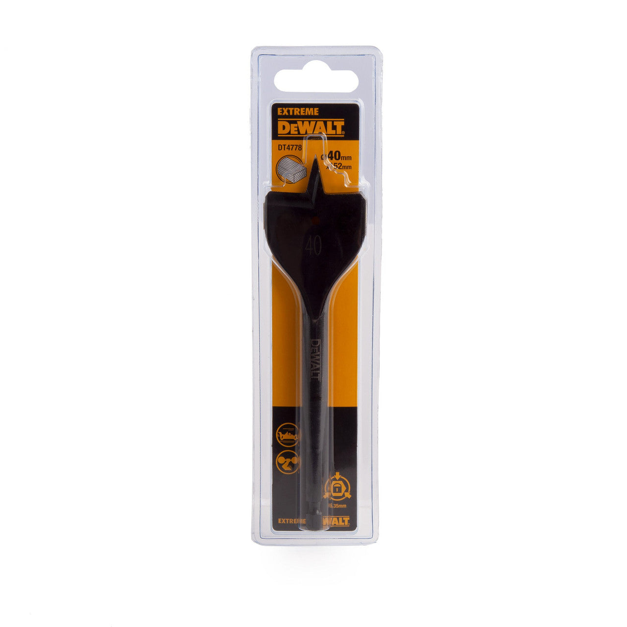 Dewalt Extreme Impact Flat Wood Drill Bit 40 x 152mm DT4778