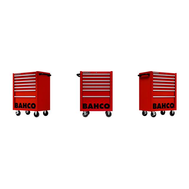 Bahco 7 Drawer Red Tool Trolley Pro Roll Cab Work Station 26" C75 1475K7RED