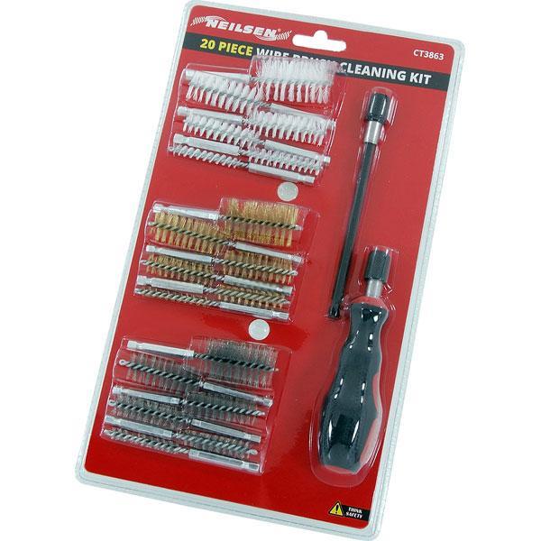 Wire Brush Cleaning Kit 20pc Neilsen CT3863