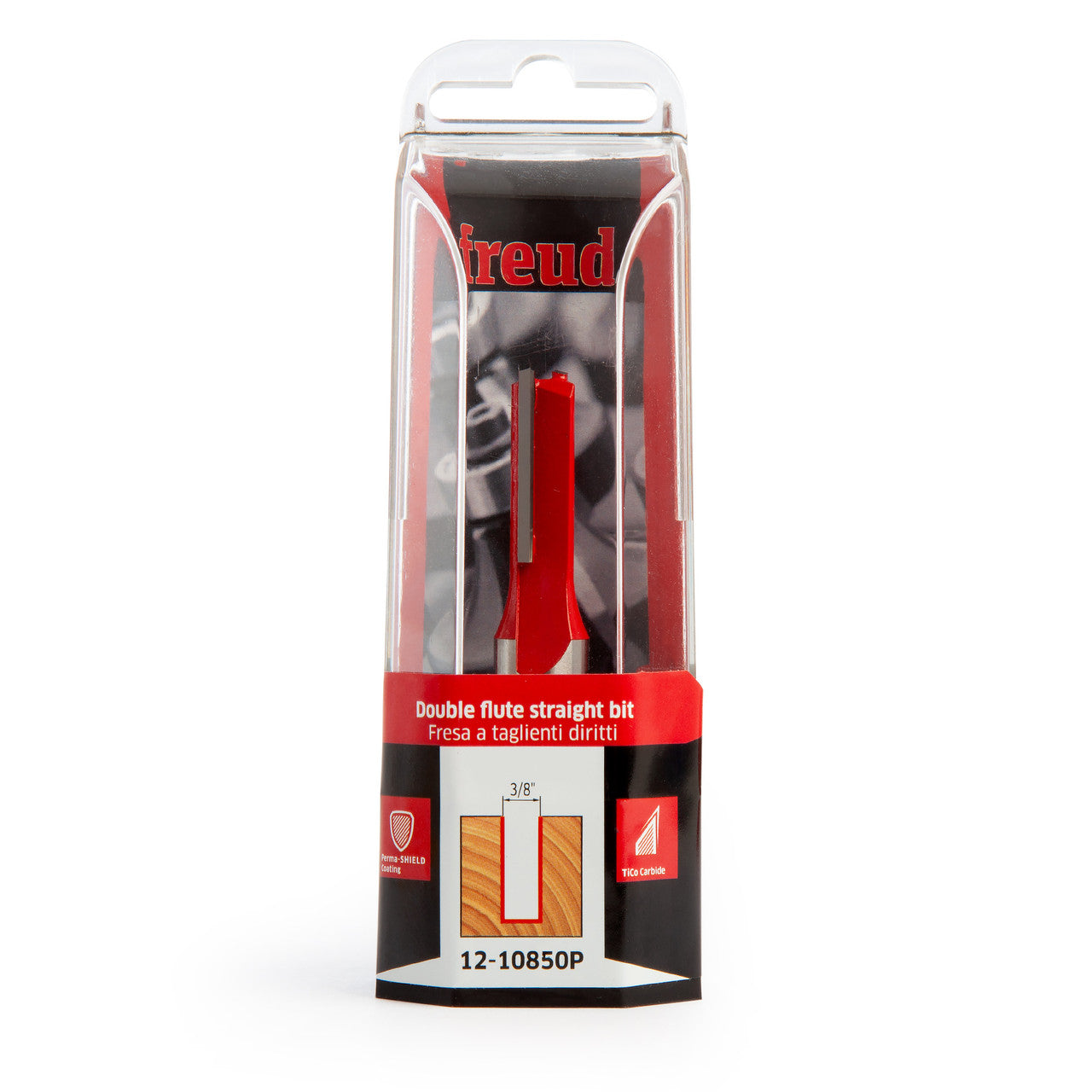 Freud 1/2" Shank Double Flute Straight Router Bit 9.5 x 25.4mm FRE-F03FR01526