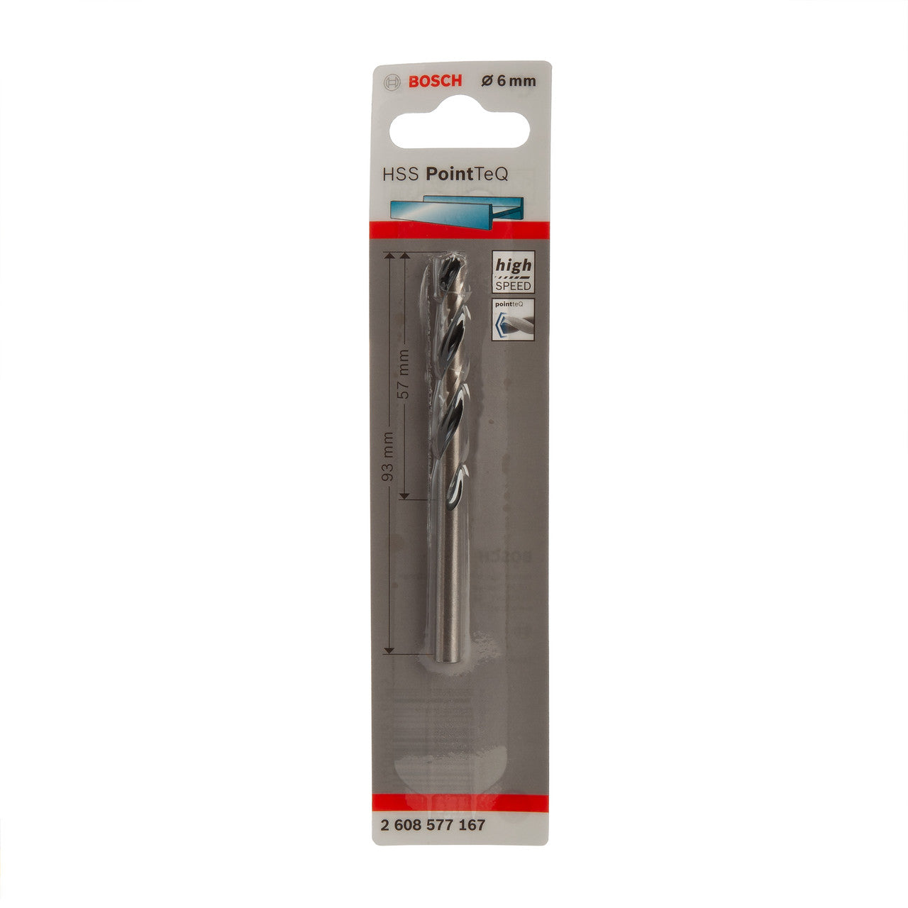 Bosch HSS PointTeQ Twist Metal Drill Bit 6mm Self Centring Tip 2608577167