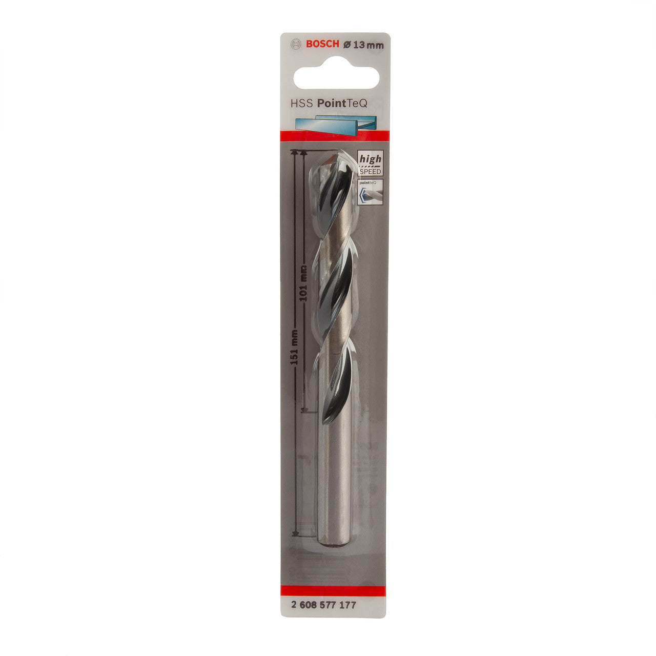 Bosch HSS PointTeQ Twist Metal Drill Bit 13mm Self Centring Tip 2608577177