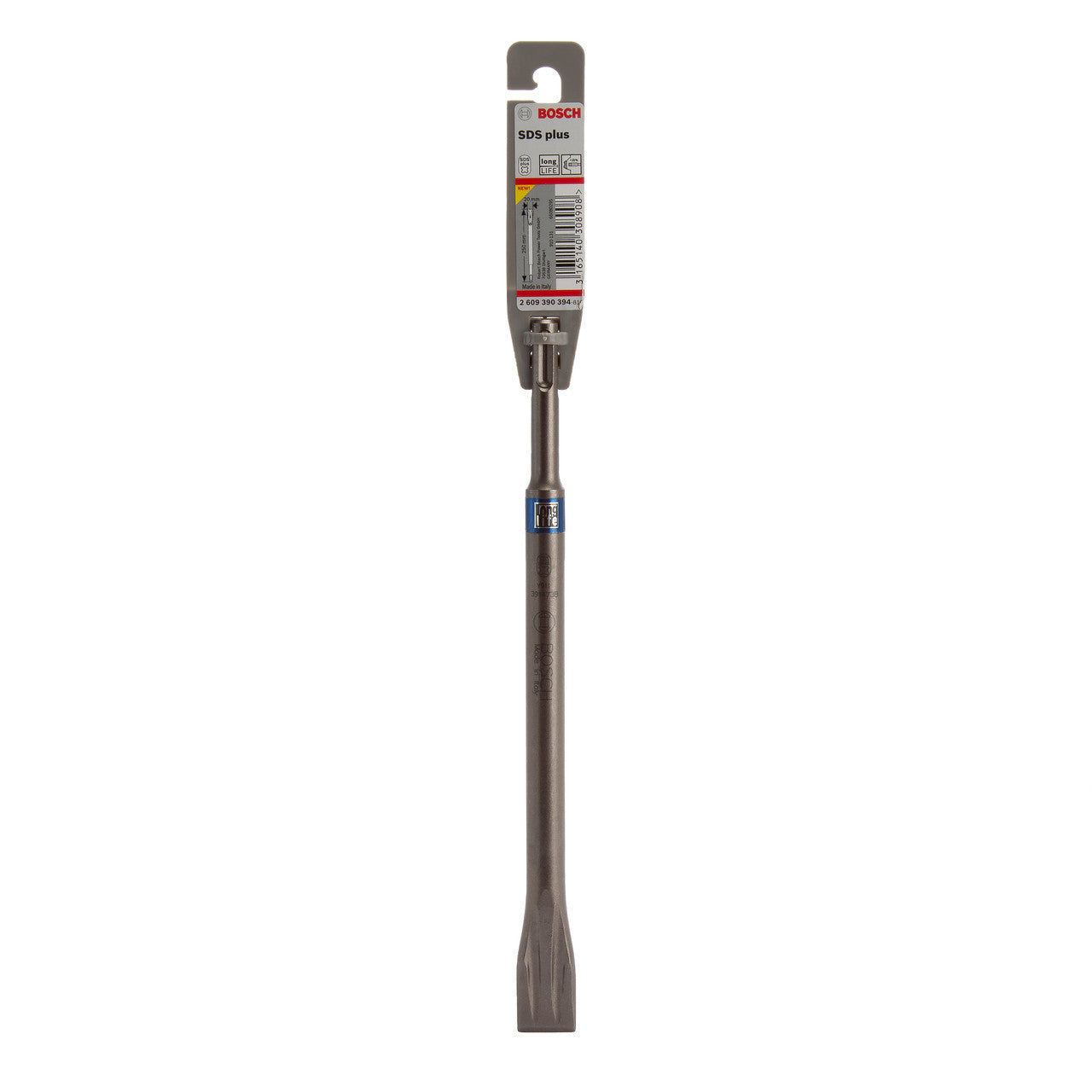 Bosch SDS Plus Long Life Flat Chisel 20 x 250mm Self-sharpening 2609390394