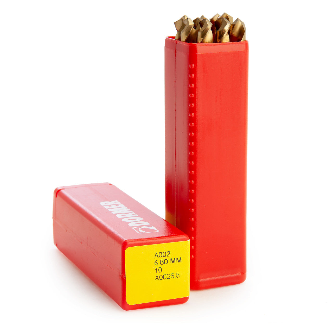 Dormer HSS TiN Coated Tip Jobber Drill Bits 6.8mm Box Of 10 A002