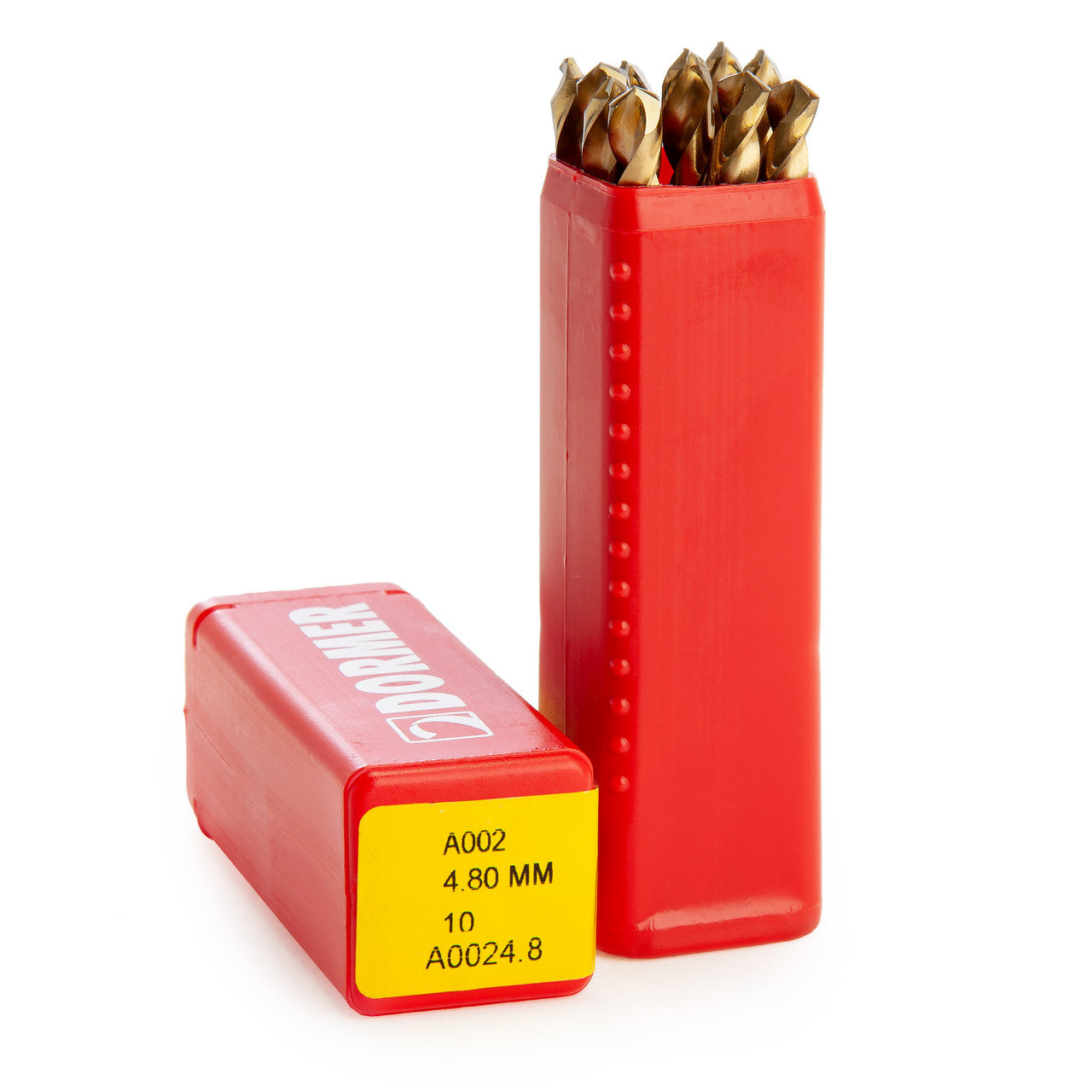 Dormer HSS TiN Coated Tip Jobber Drill Bits 4.8mm Box Of 10 A002