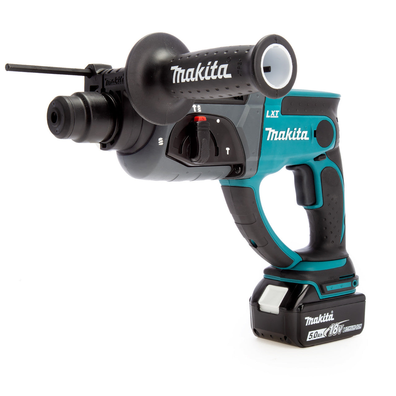 Makita DHR202RTJ 18V LXT SDS Plus Rotary Hammer Drill (2 x 5.0Ah Batteries) in MakPac Case