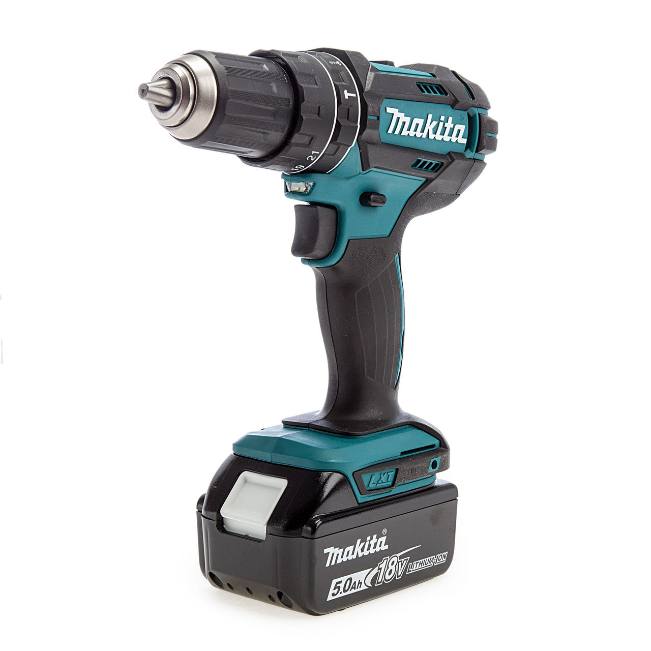 Makita 18V Combi Drill & Jigsaw Twin Pack 2 x 5.0Ah Batts MakPac Case DLX2134TJ