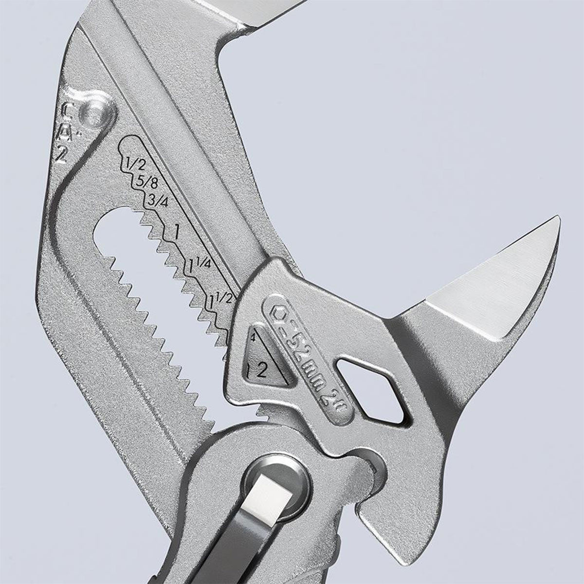 Knipex Plier Wrench 2 in 1 Tool Chrome Plated 250mm Smooth Jaws 8603250SB