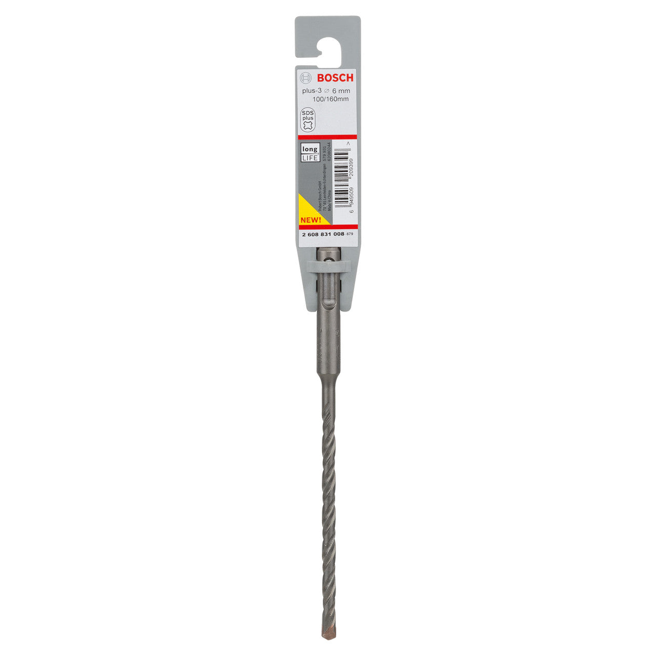 Bosch SDS+ 3 Masonry Drill Bit 6 x 100 x 160mm 4 Flute Design 2608831008