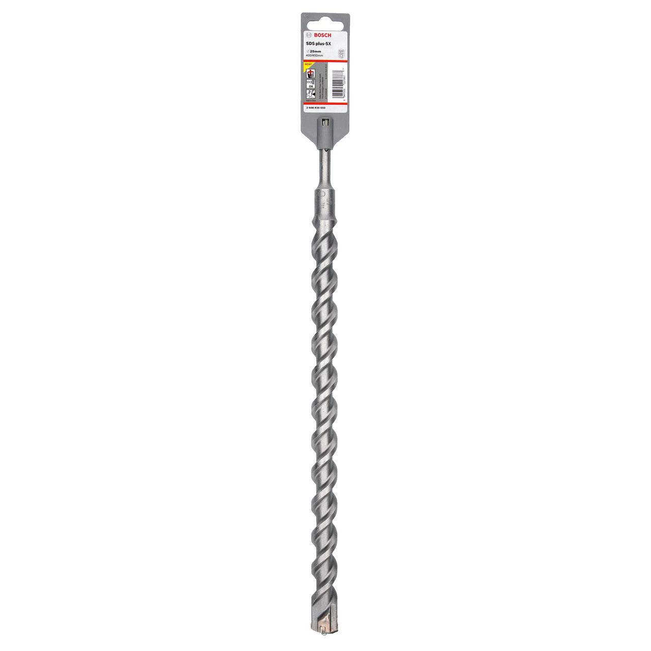 Bosch SDS+ 5X Masonry Drill Bit 25 x 400 x 450mm 4 Flute Design 2608836650
