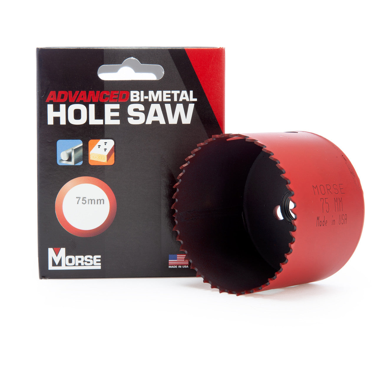 Morse MHS475 Advanced Universal Bi Metal Hole Saw 75mm 8% Cobalt