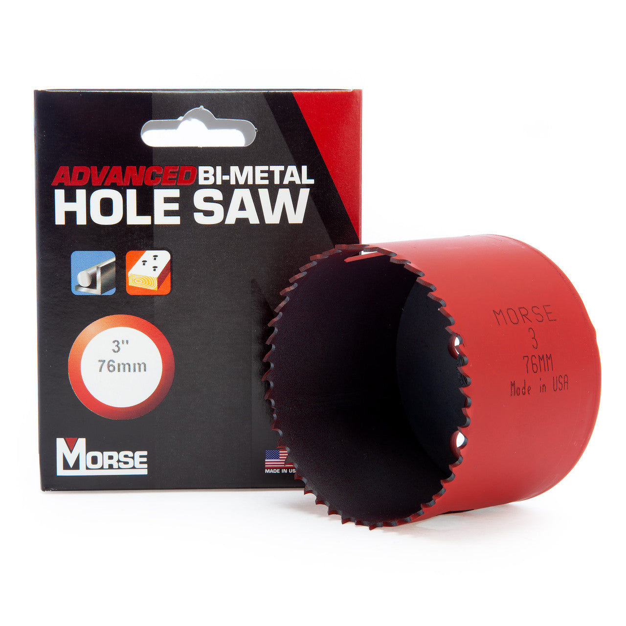 Morse MHS48 Advanced Universal Bi Metal Hole Saw 76mm 8% Cobalt
