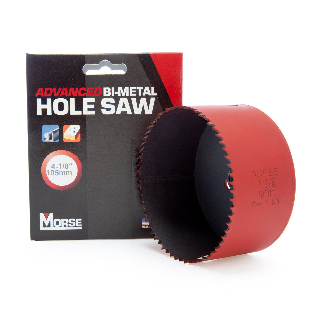 Morse Advanced Bi-Metal Hole Saw 4. 1/8in - 105mm Diameter 8% Cobalt MHS66