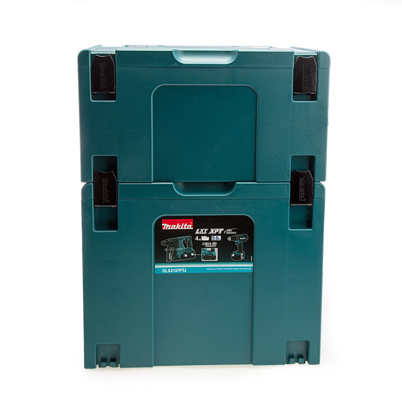 Makita 18V/36V Combi Drill & SDS Plus Rotary Hammer Twin pk 4 x 5.0Ah DLX2137PTJ