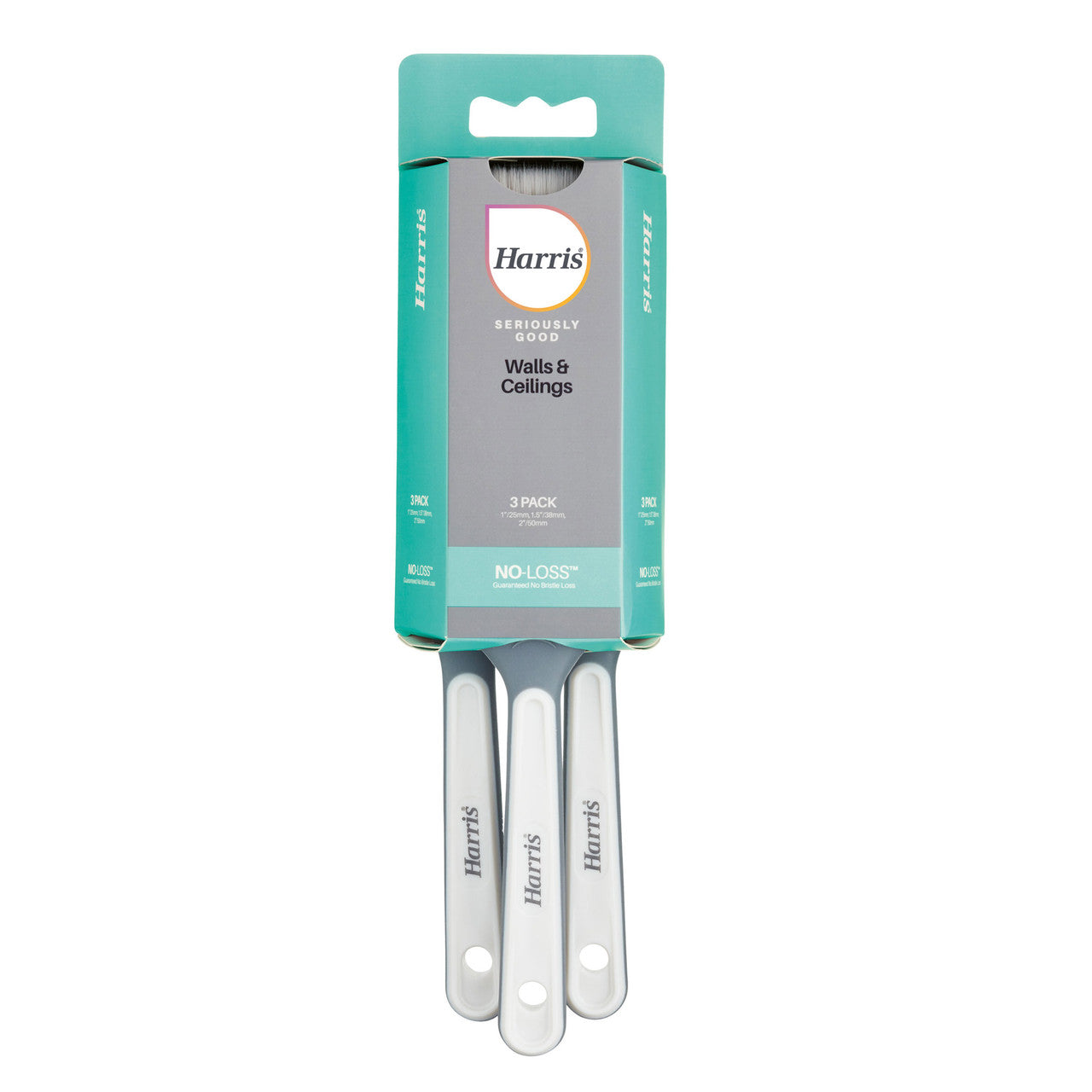 Harris Wall And Ceilings Paint Brush Pack of 3 use with emulsion paint 102011008
