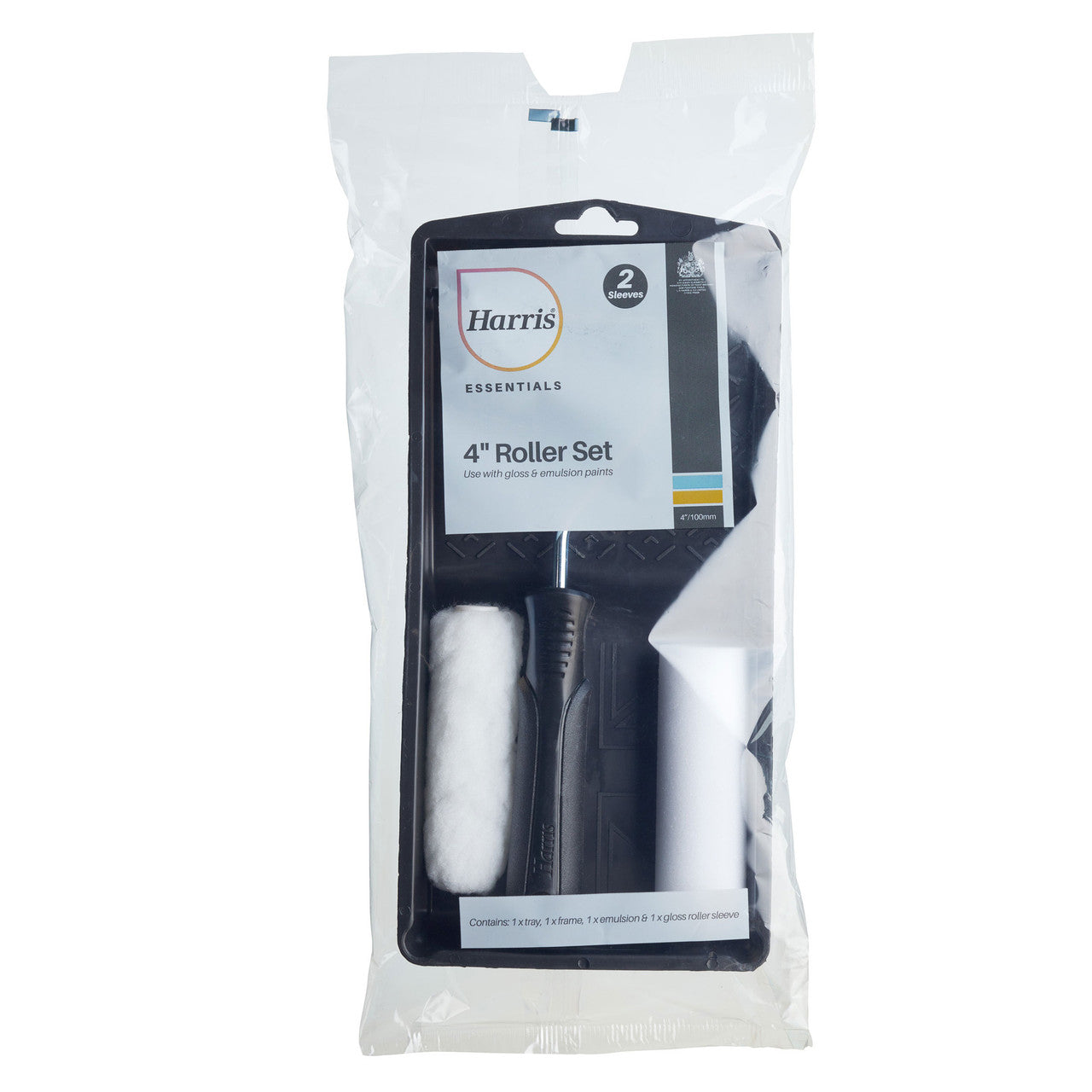Harris Essentials Paint Mini Roller Set 4 Inch General & Gloss Paints 101092201