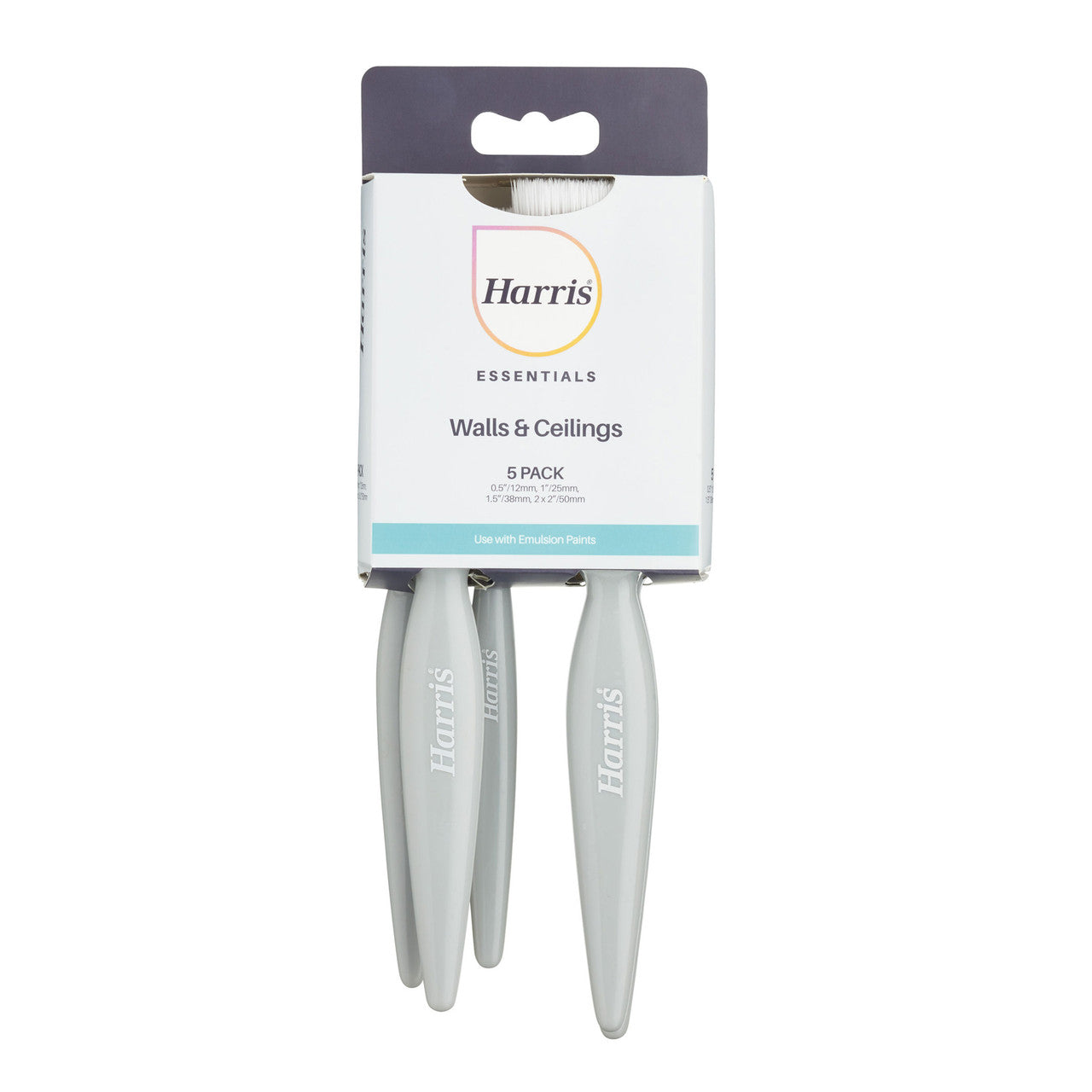 Harris Essentials Walls & Ceilings Paint Brush Pack of 5 101011006