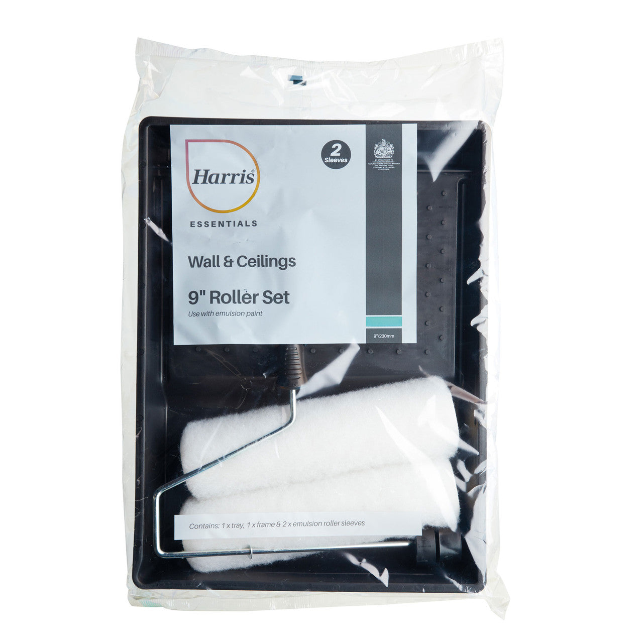 Harris Essentials Walls & Ceilings Roller Set 9 Inch 2 Roller Sleeves 101092005