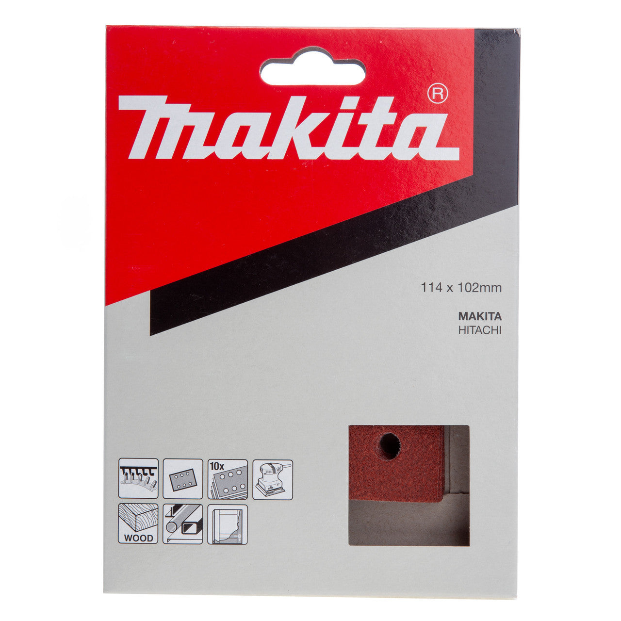 Makita 1/4 Sanding Sheets 80 Grit 114 x 102mm 10 Pack P-33102