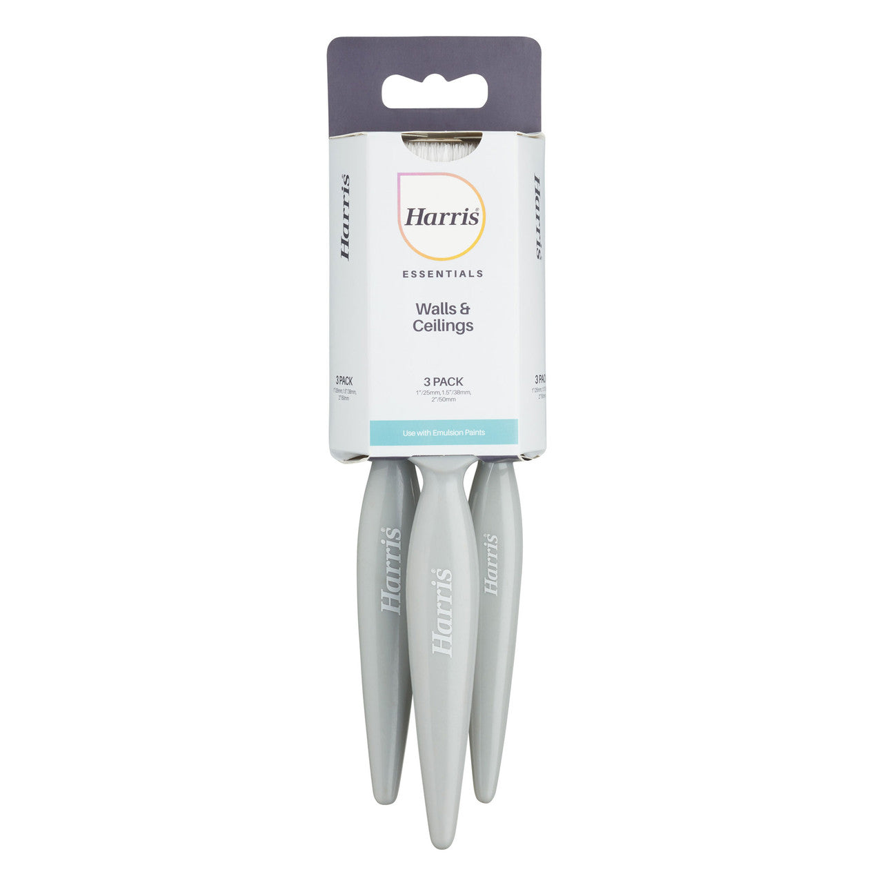 Harris Essentials Walls & Ceilings Paint Brush Pack of 3 101011005
