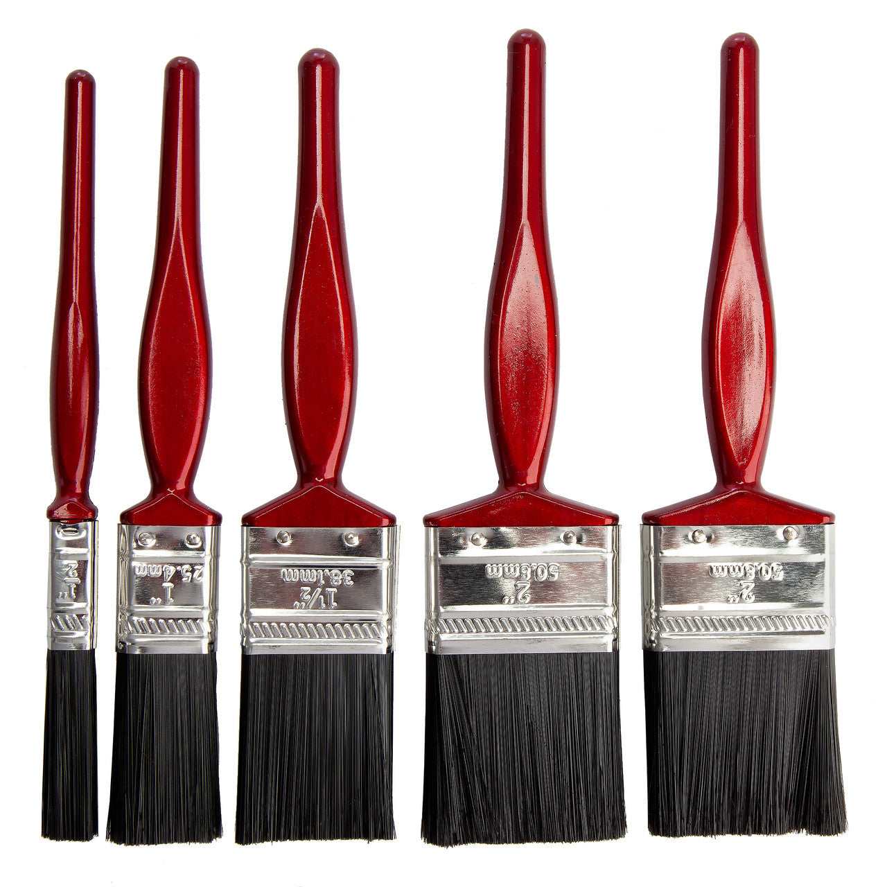 Lynwood Paint Brush Set Pack of 5 Synthetic Filament 2" Down To 1/2" BR099TM