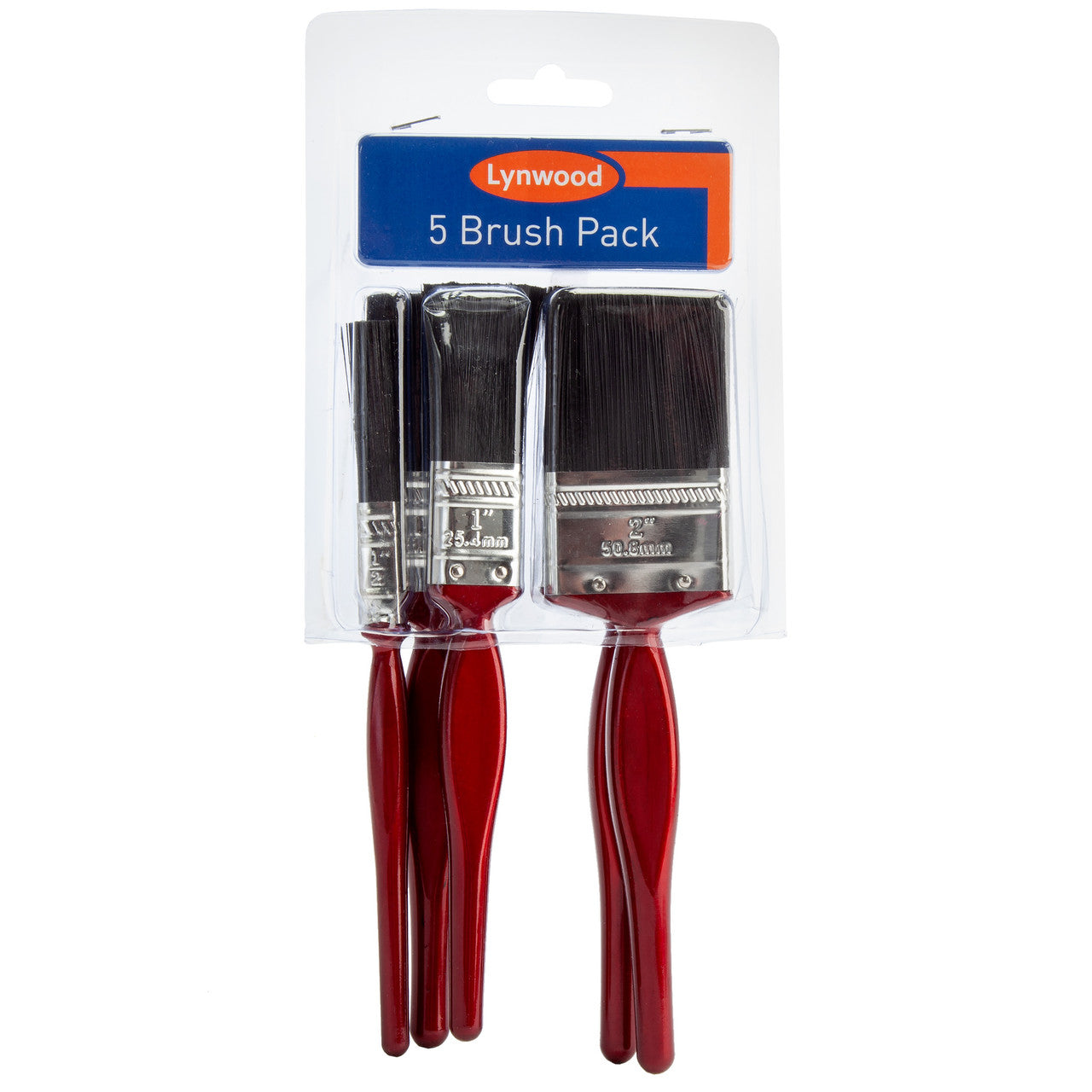 Lynwood Paint Brush Set Pack of 5 Synthetic Filament 2" Down To 1/2" BR099TM