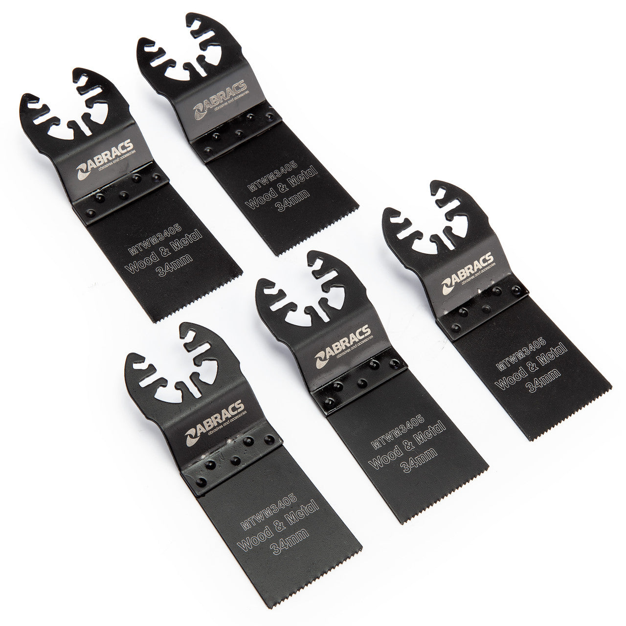 Abracs Multi Tool Blades for Wood and Metal 34mm Pack of 5 MTWM3405