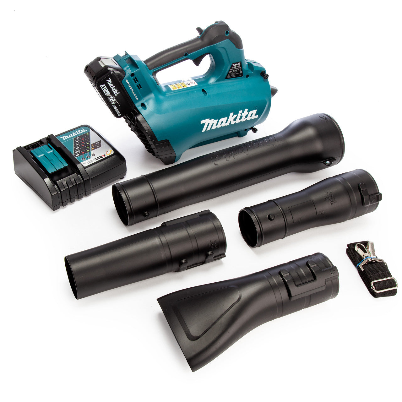 Makita 18V LXT Cordless Leaf Blower 1 × 5.0Ah Battery Brushless Motor DUB184RT