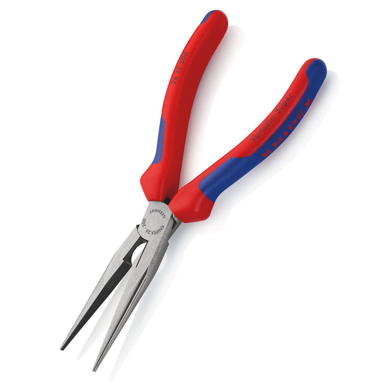 Knipex Snipe Nose Side Cutting Pliers 200mm Half Round Tapered Jaws 2612200SB
