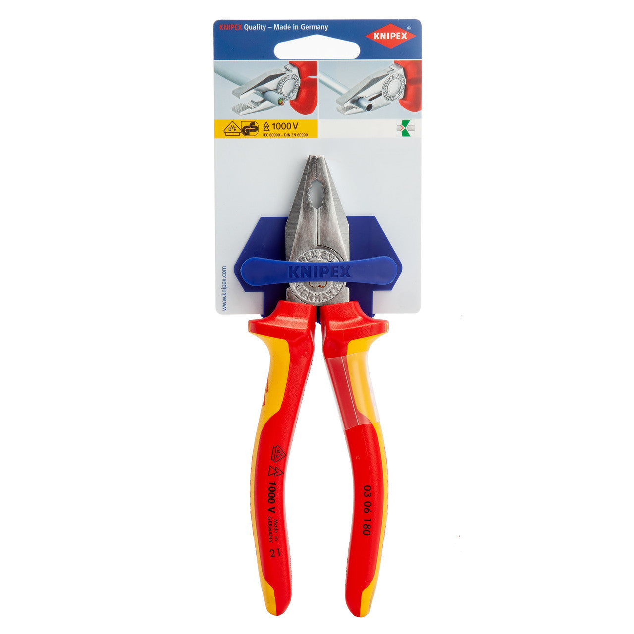 Knipex Combination Pliers Insulated VDE 1000V 180mm 0306180SB