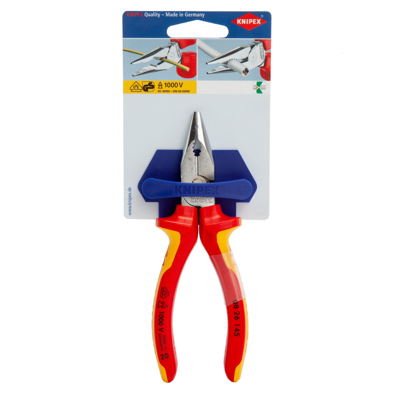Knipex Needle Nose Combination Pliers VDE 1000V 145mm 0826145SB