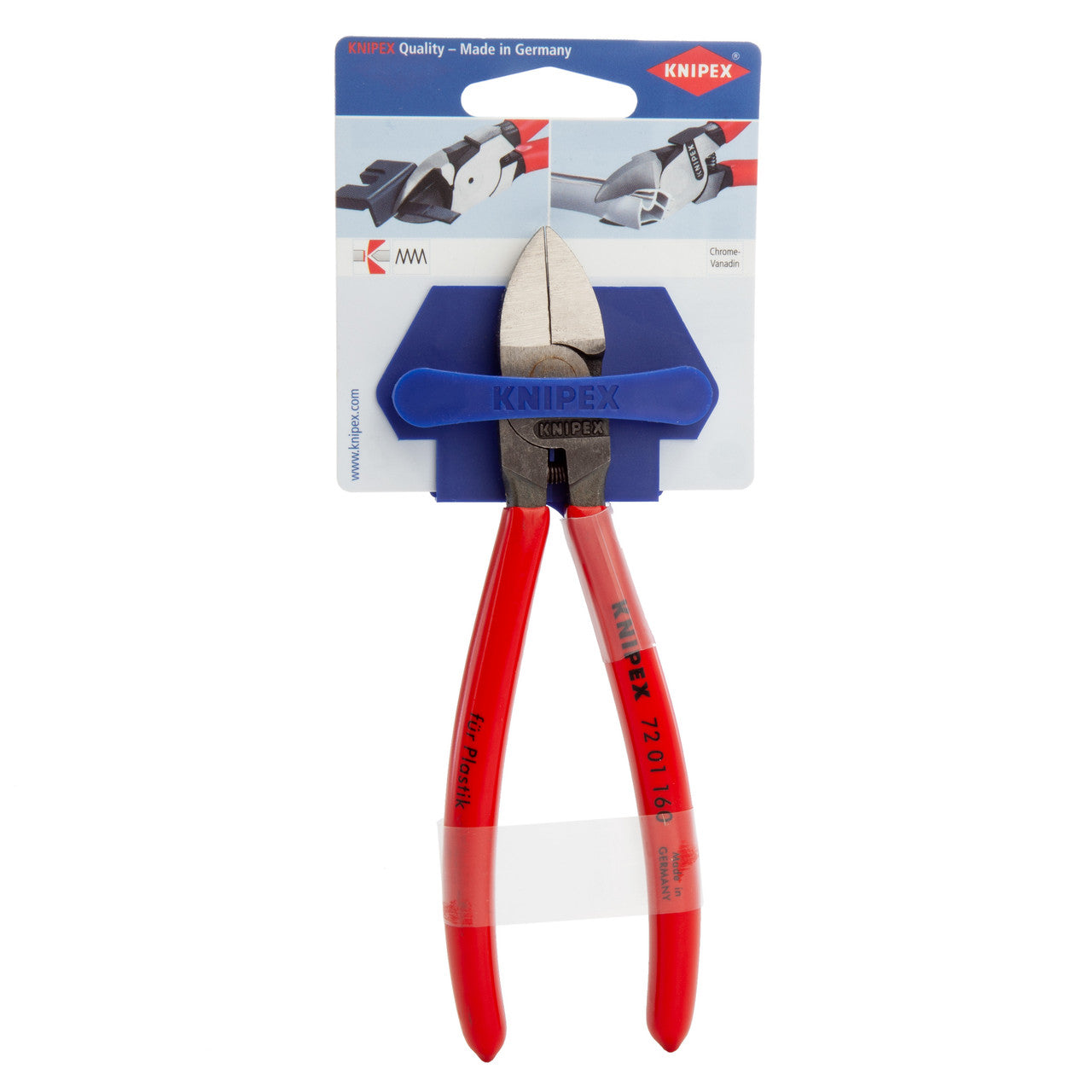 Knipex 160mm Diagonal Cutter For Plastics & Sprue Removal 7201160SB