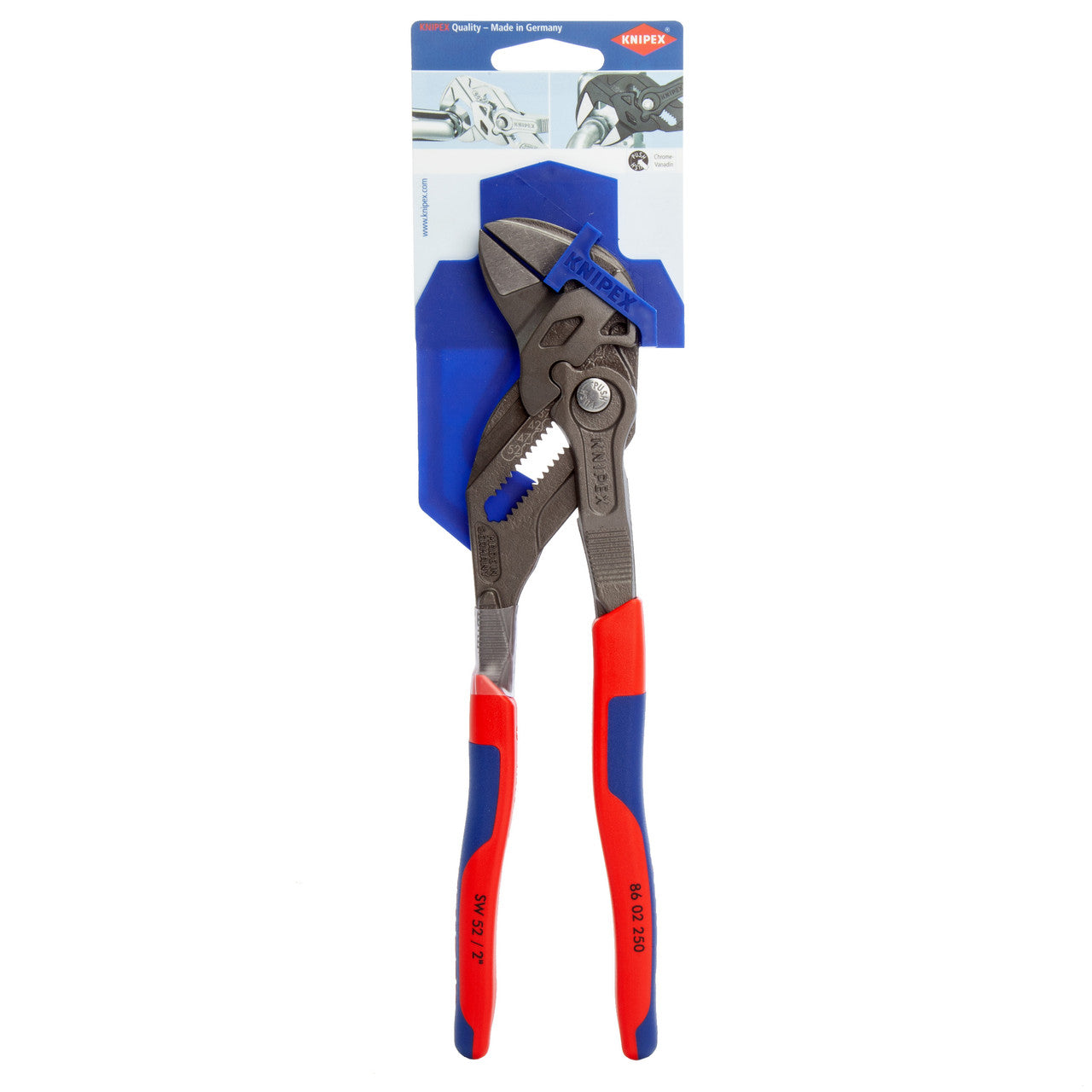 Knipex Plier Wrench Multi Grip 250mm Parallel jaws Capacity 2" 52 mm 8602250SB