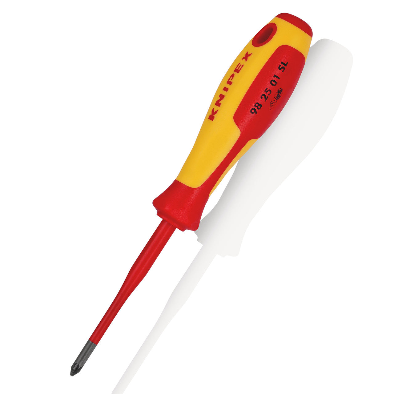 Knipex VDE Slim Pozi Screwdriver 1000V PZ1 x 187mm Ergonomic Handle 982501SL
