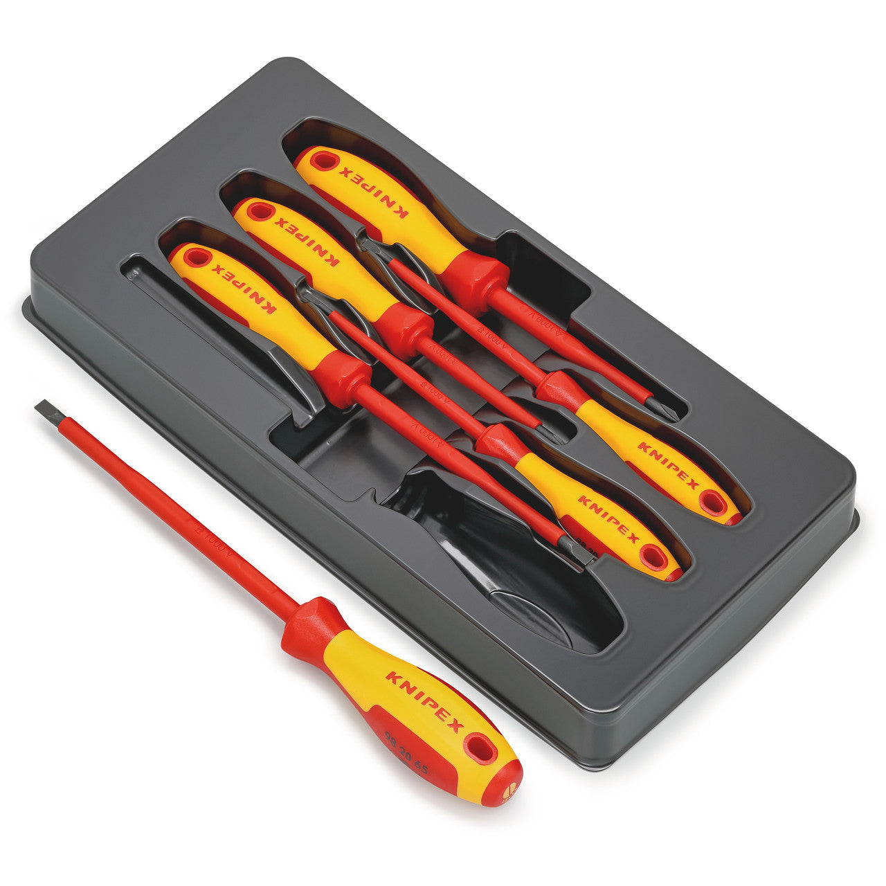 Knipex VDE Screwdriver Set 1000V 6 Piece Slotted & Phillips Burnished 002012V01