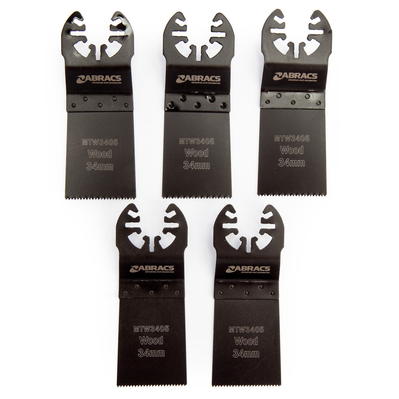Abracs Pro Multi Tool Blades for Wood MDF Plywood 5 Piece Width 34mm MTW3405