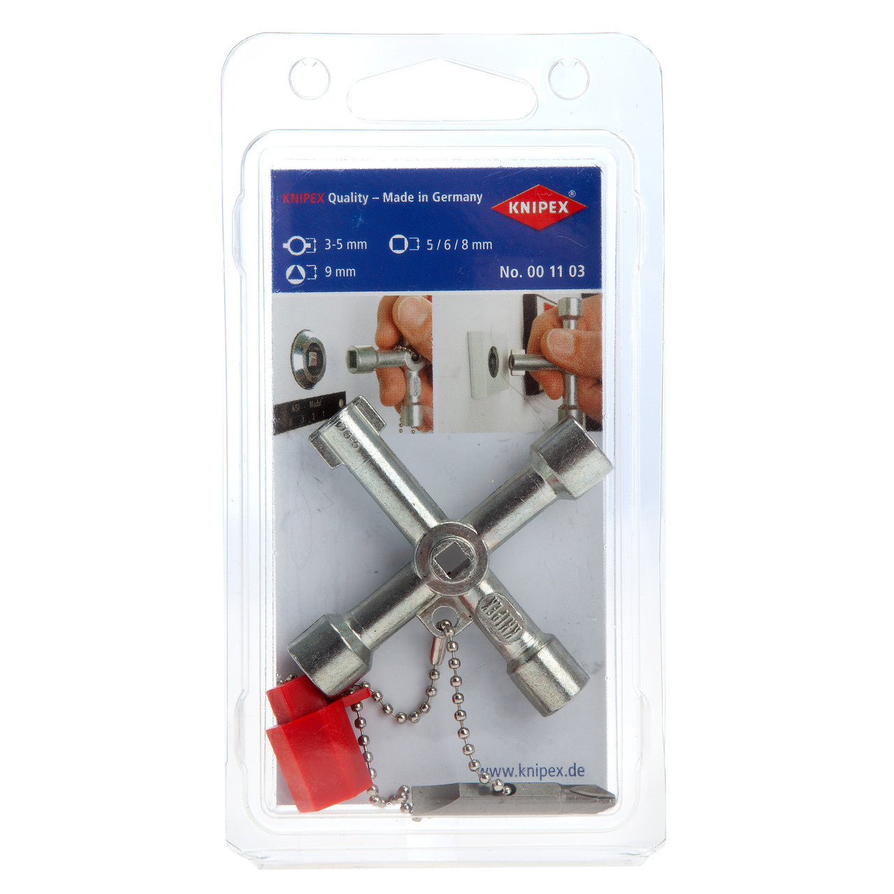Knipex Control Cabinet Key for all Standard Cabinets and Shut-Off Systems 001103