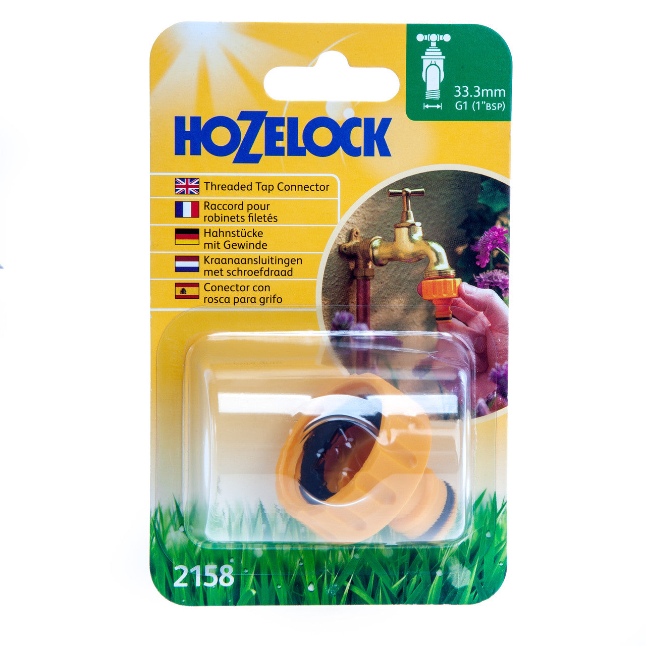 Hozelock Outdoor Threaded Tap Connector Screw Thread 1" 33.3mm BSP 2158