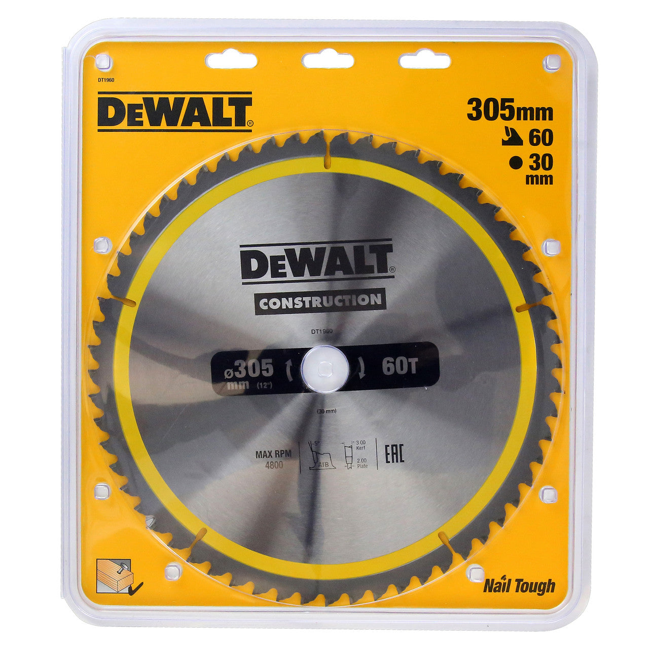 Dewalt Construction Circular Saw Blade 305 x 30mm x 60T DT1960