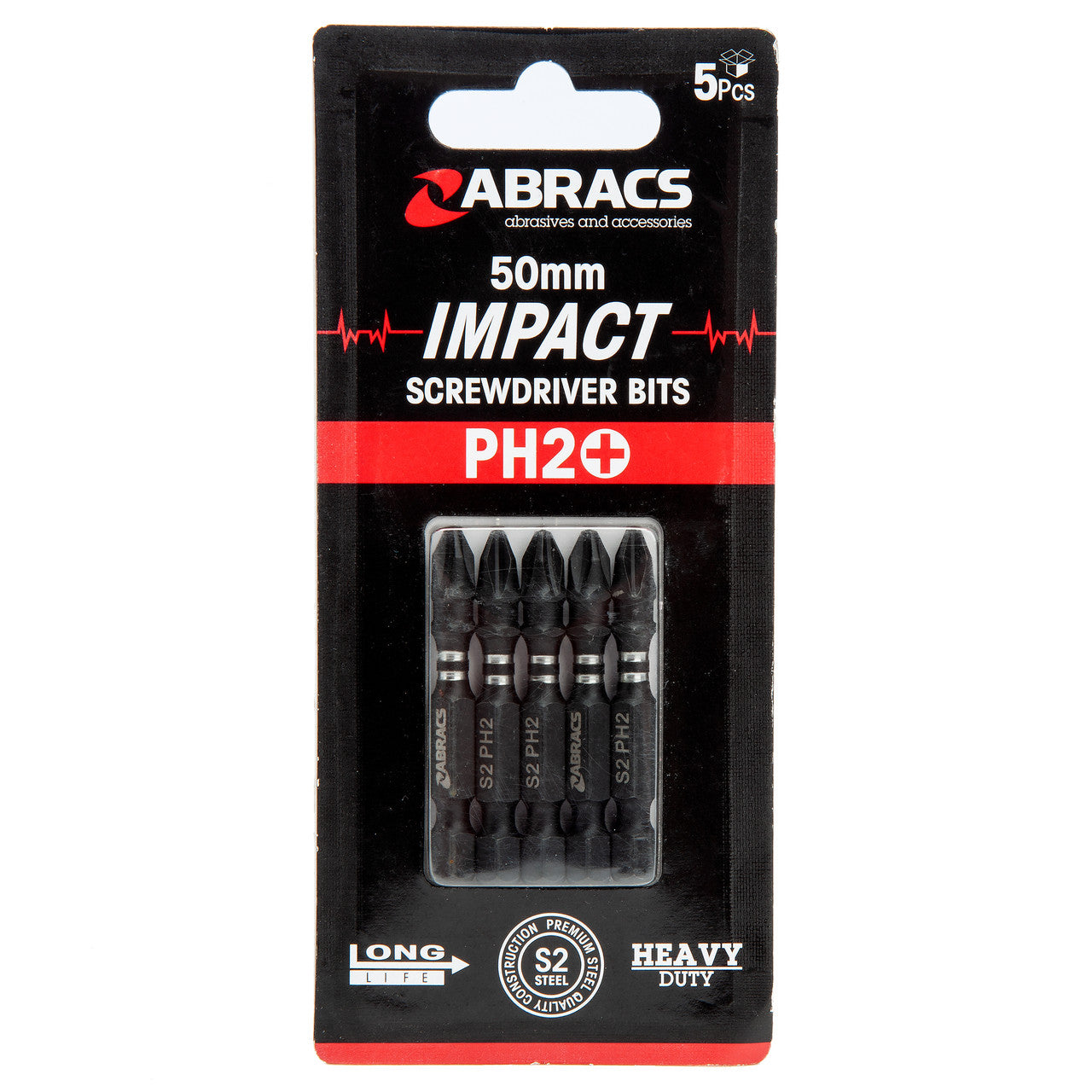 Abracs PH2 Impact Screwdriver Bits 50mm Pack Of 5 IPH25005