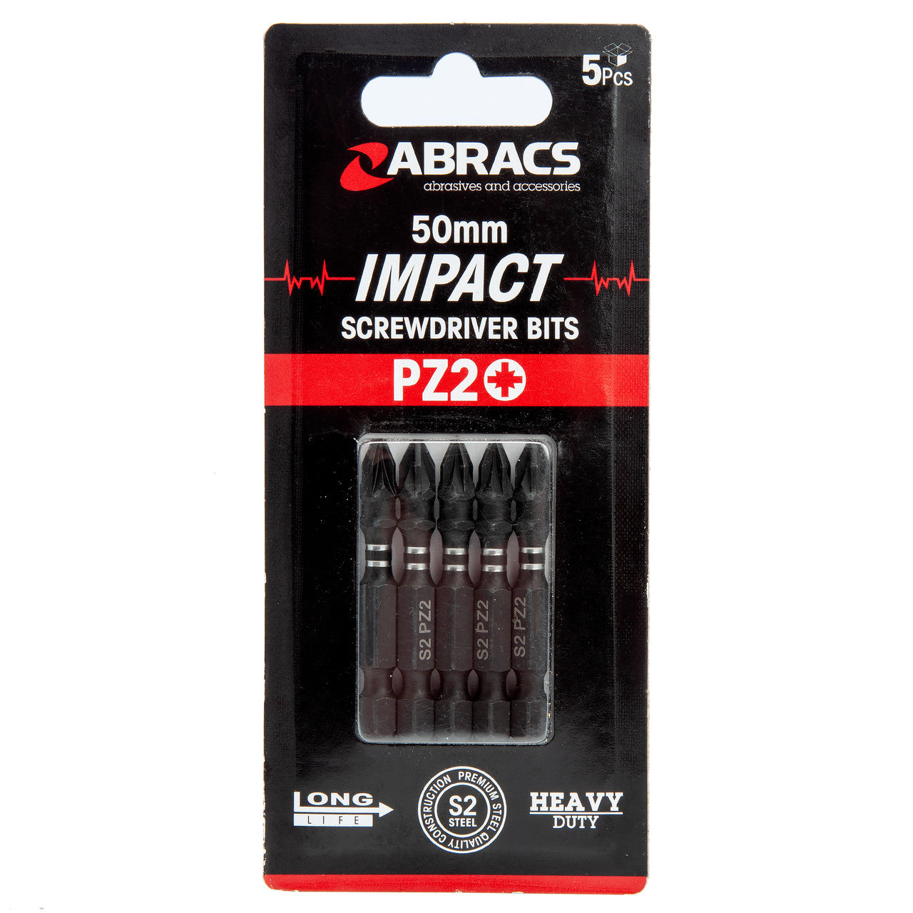 Abracs PZ2 Impact Screwdriver Bits 50mm Pack Of 5 IPZ25005