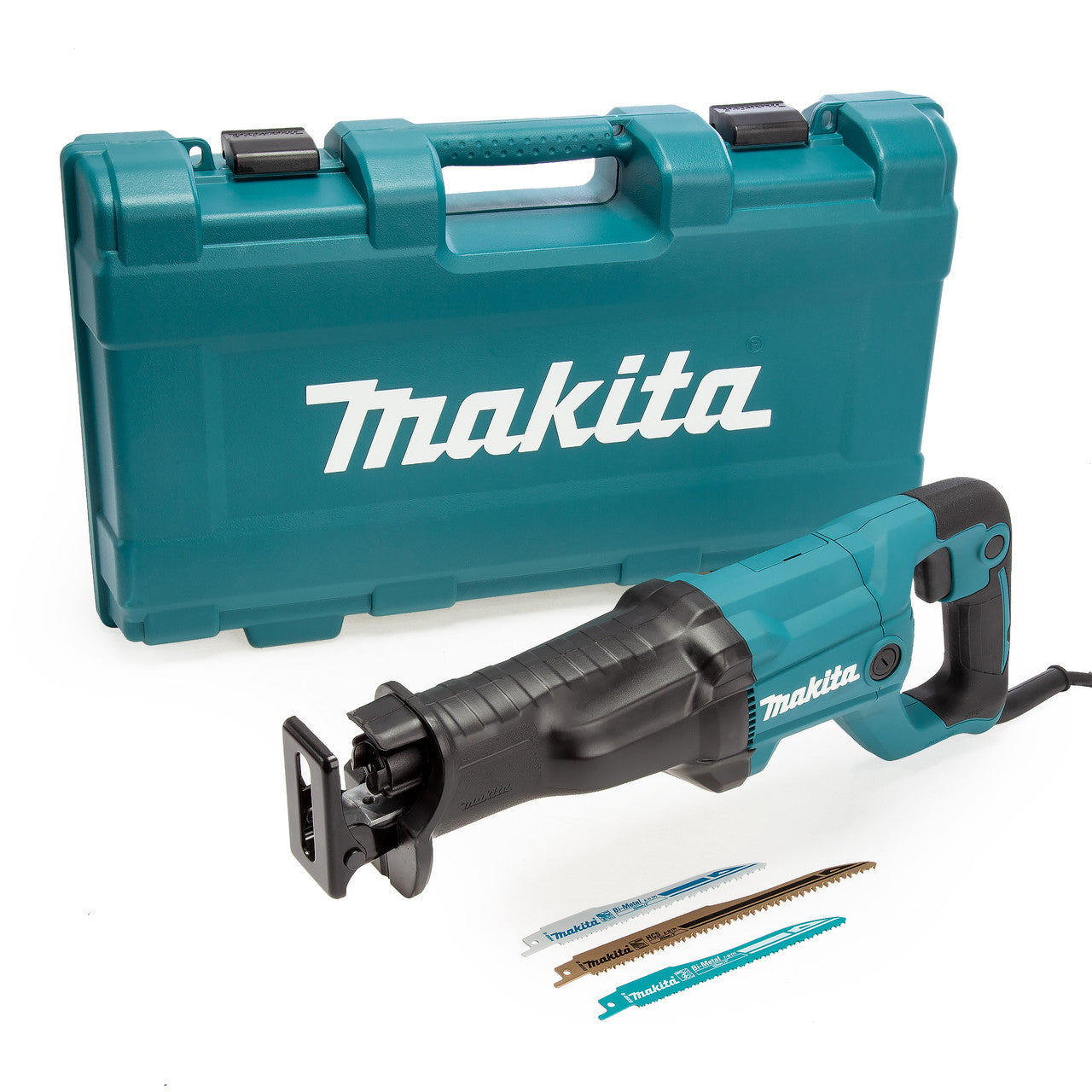 Makita Reciprocating Saw 240V 1200W 3 Blades & Carry Case Cap 255mm JR3051TK