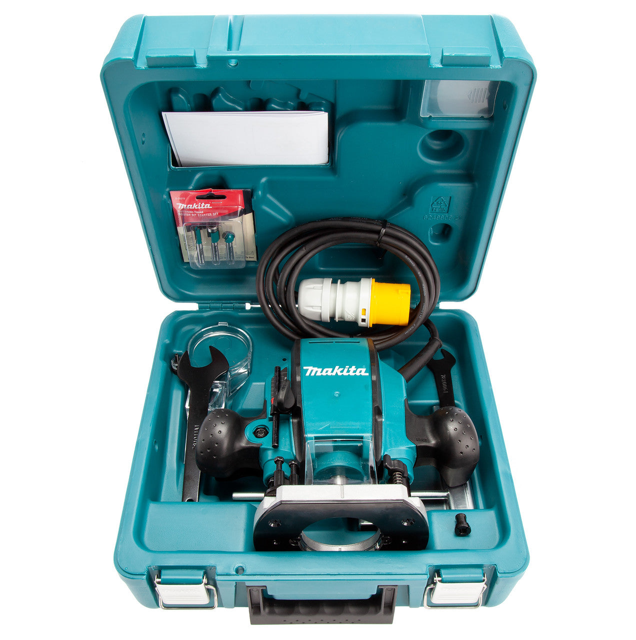 Makita 1/4" or 3/8" Plunge Router 240V Carry Case Capacity 0 - 35mm RP0900X